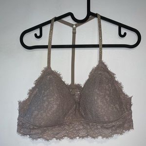 Aerie Tan & Gold Lace Bralette